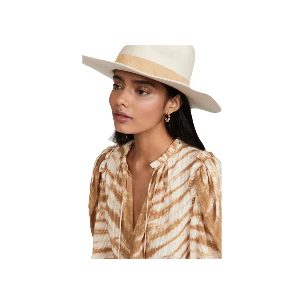 Ulla Johnson Madena Blouse Size 00 Sand Tie Dye Ruffle Boho Top